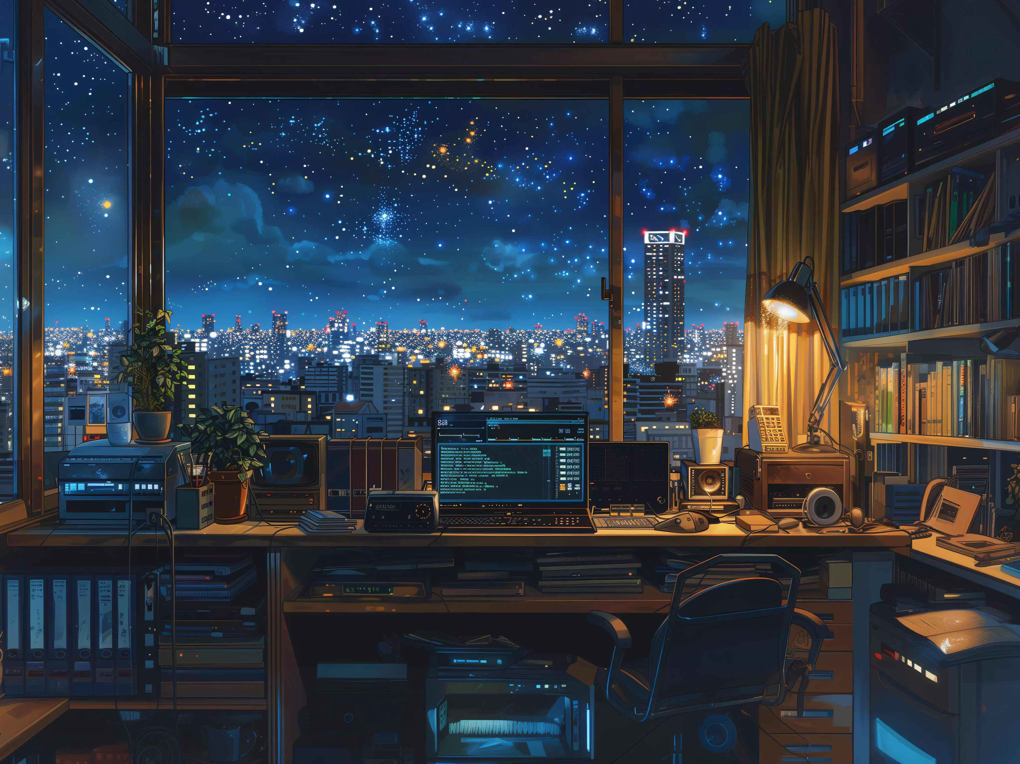 【哲风壁纸】书房-夜晚.png